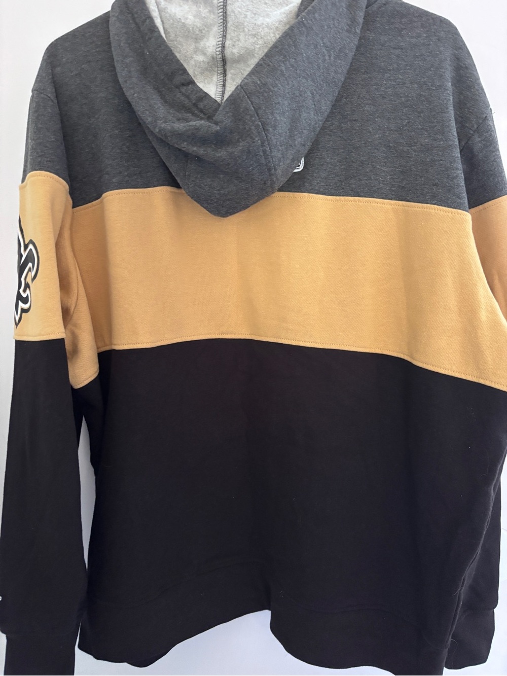 New Orleans Saints NFL Starter Brand Men's Gray, Gold & Black Pullover Hoodie XL - Picture 5 of 12